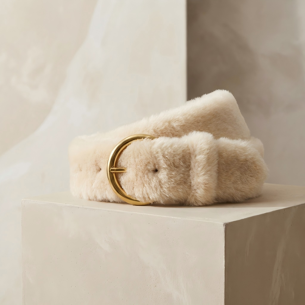 CloudLuxe Faux Fur Statement Belt