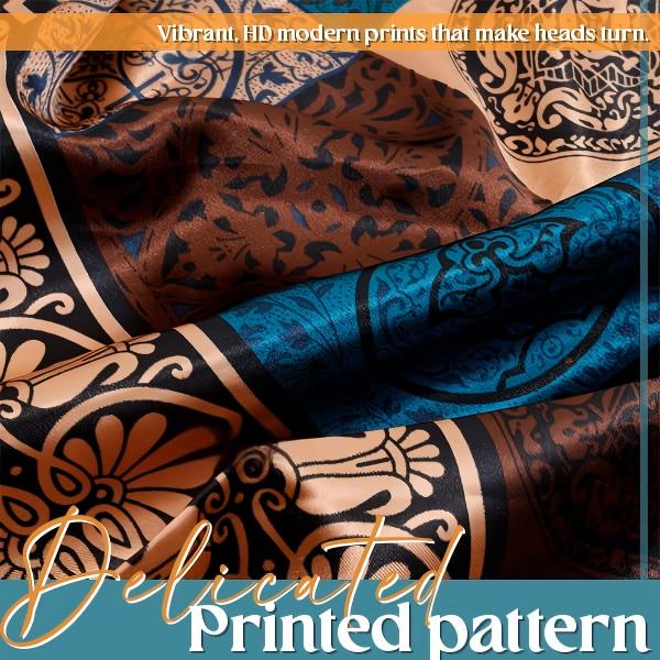 Patterned Satin Sun Visor Scarf Baseball Cap