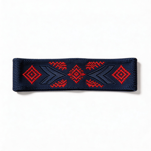 Elegant Geometric Navy Headband – Soft Cotton Design for Yoga Enthusiasts ✨ Premium Cotton | Geometric Style | For Yoga Practice